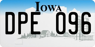 IA license plate DPE096