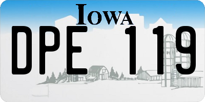 IA license plate DPE119