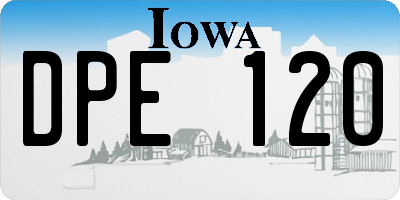 IA license plate DPE120