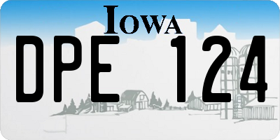 IA license plate DPE124