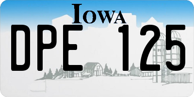 IA license plate DPE125