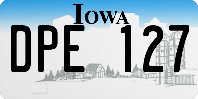 IA license plate DPE127