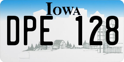 IA license plate DPE128