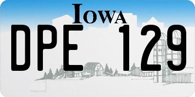 IA license plate DPE129