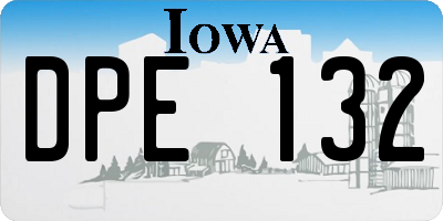 IA license plate DPE132