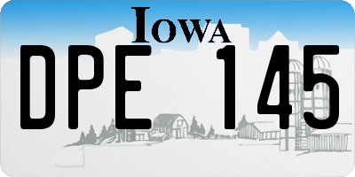 IA license plate DPE145