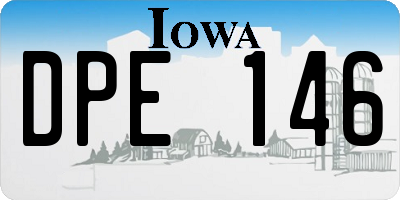 IA license plate DPE146