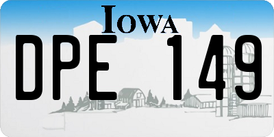 IA license plate DPE149
