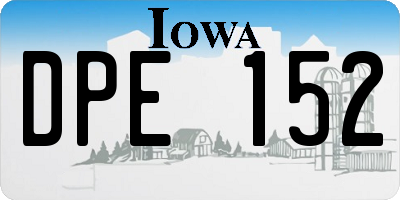 IA license plate DPE152