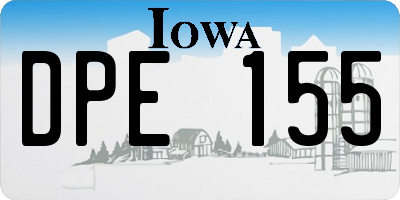 IA license plate DPE155