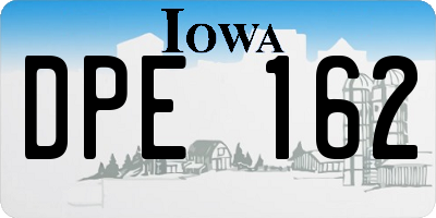 IA license plate DPE162