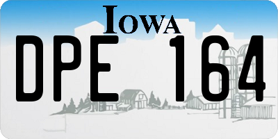 IA license plate DPE164