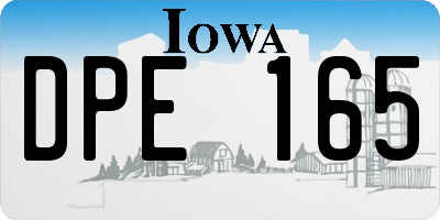 IA license plate DPE165