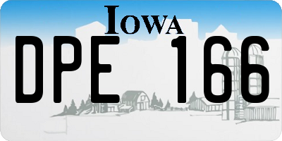 IA license plate DPE166