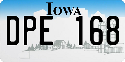 IA license plate DPE168