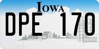 IA license plate DPE170