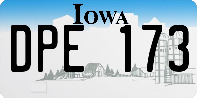 IA license plate DPE173