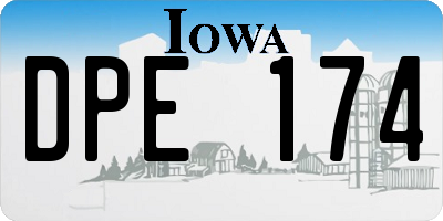 IA license plate DPE174