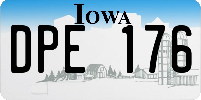 IA license plate DPE176