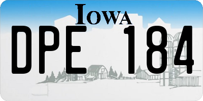 IA license plate DPE184