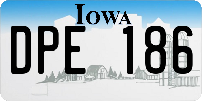 IA license plate DPE186