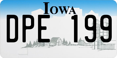 IA license plate DPE199