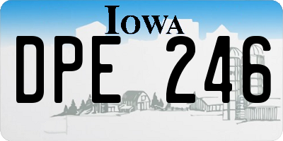 IA license plate DPE246
