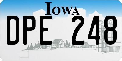 IA license plate DPE248