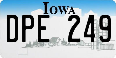 IA license plate DPE249