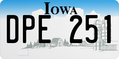 IA license plate DPE251