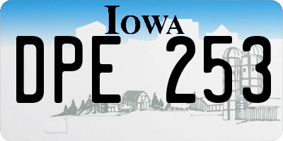 IA license plate DPE253