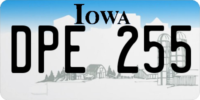 IA license plate DPE255