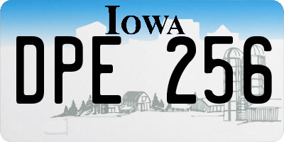 IA license plate DPE256