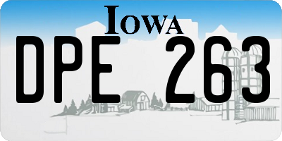 IA license plate DPE263