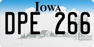 IA license plate DPE266