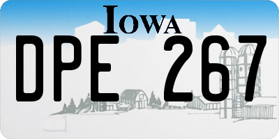 IA license plate DPE267