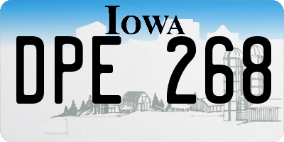 IA license plate DPE268