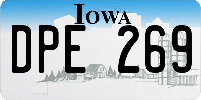IA license plate DPE269