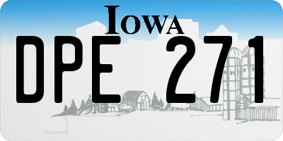 IA license plate DPE271