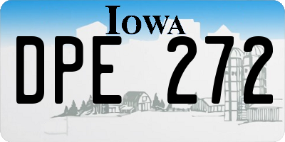 IA license plate DPE272