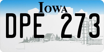 IA license plate DPE273