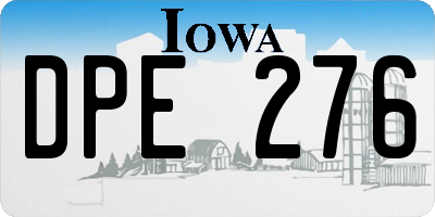 IA license plate DPE276