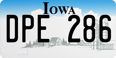 IA license plate DPE286