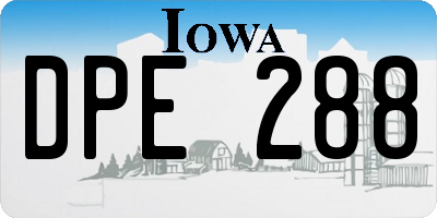 IA license plate DPE288