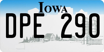 IA license plate DPE290