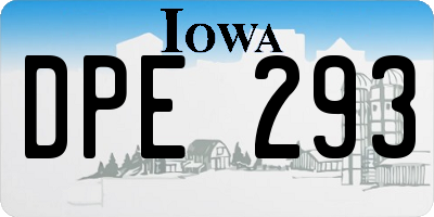 IA license plate DPE293