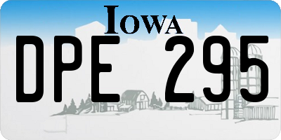 IA license plate DPE295