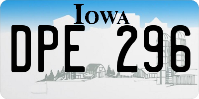 IA license plate DPE296