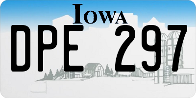 IA license plate DPE297