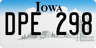 IA license plate DPE298